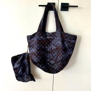 MZ Wallace Quilted Tote Bag in Dark Brown